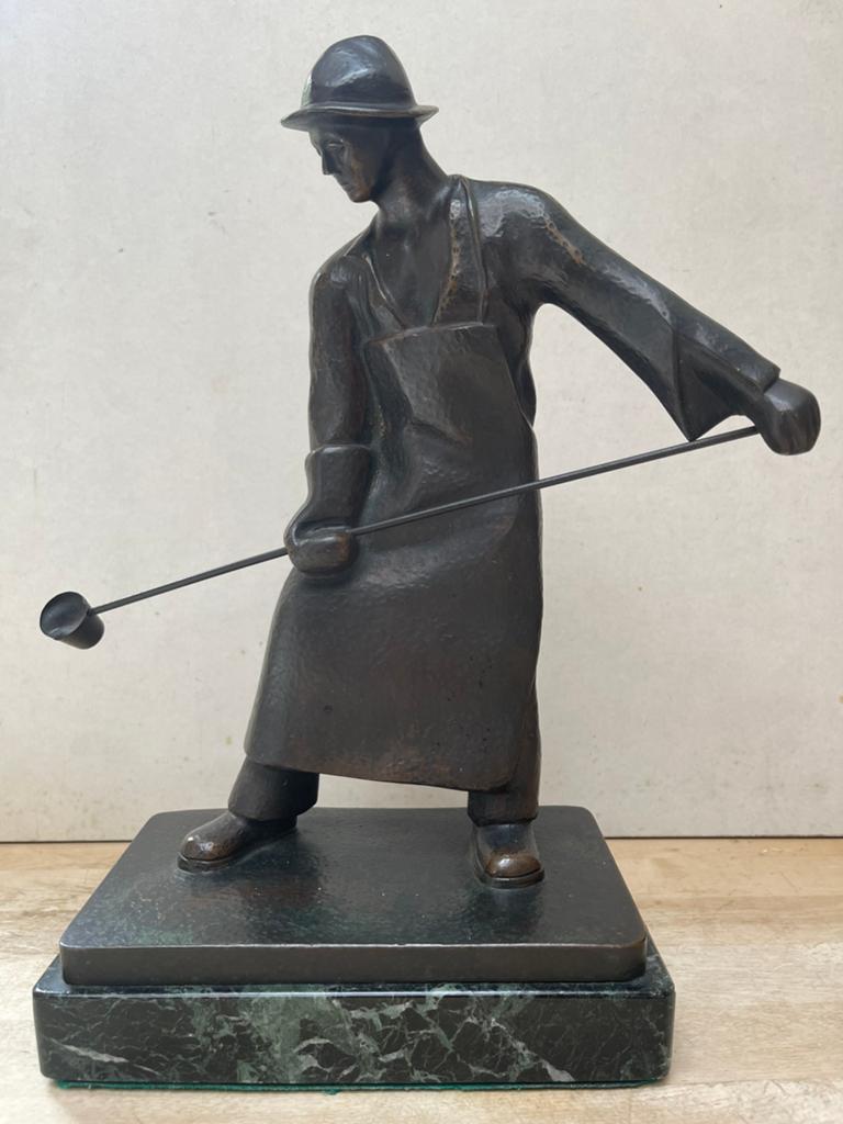Gepatineerd bronzen tinnegieter, Ophalen of Verzenden