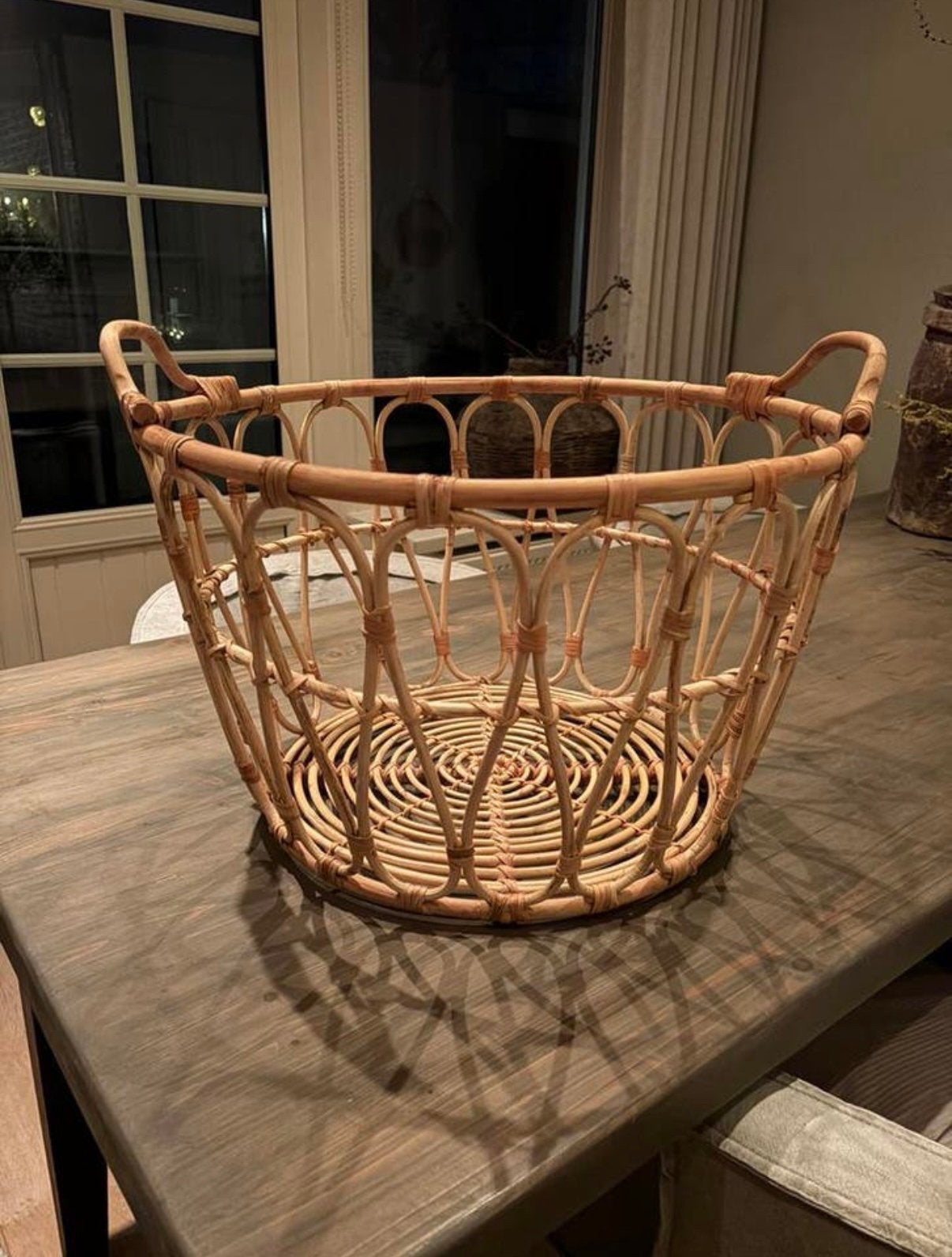 Ikea Snidad mand rotan, Huis en Inrichting, Woonaccessoires | Schalen en Manden, Ophalen, Zo goed als nieuw, Rond, Riet