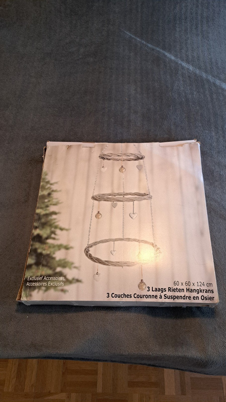 3 Laags Rieten Hangkans - Nieuw in doos, Ophalen, Nieuw, Landelijk, Natuurlijk materiaal