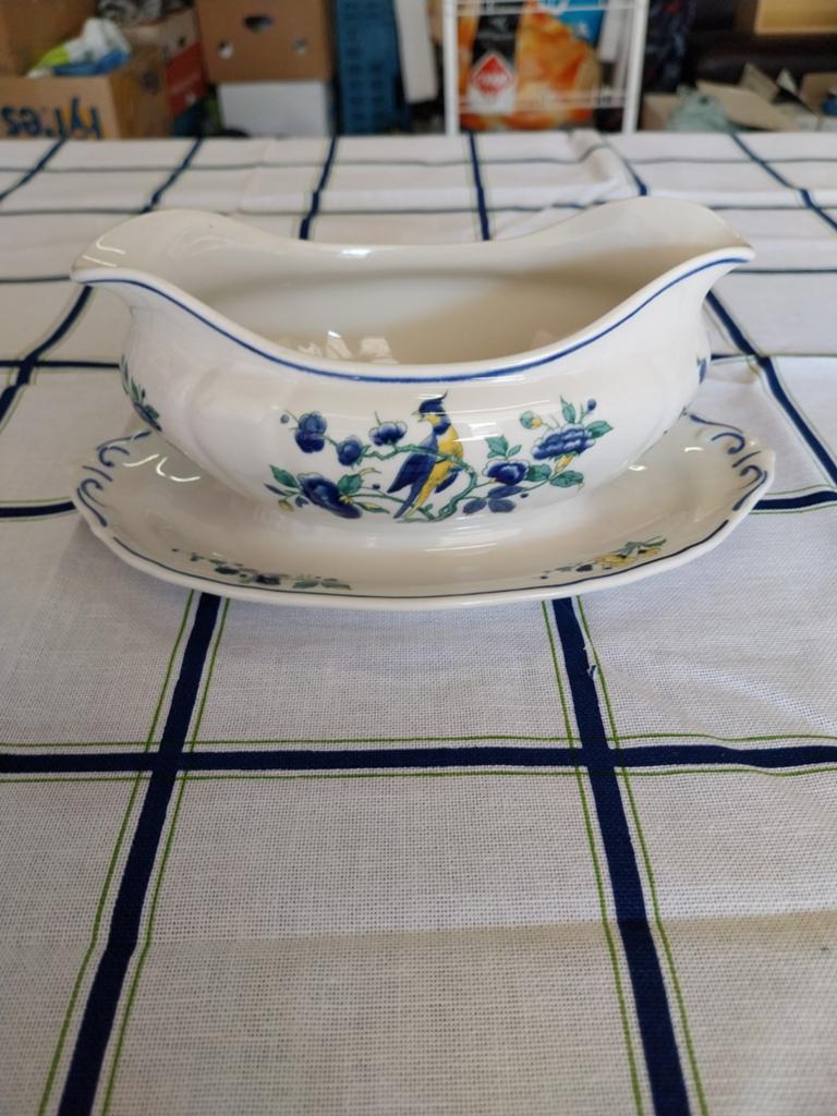 Villeroy & Boch Phoenix Blauw Sauskom met Schotel, Ophalen of Verzenden