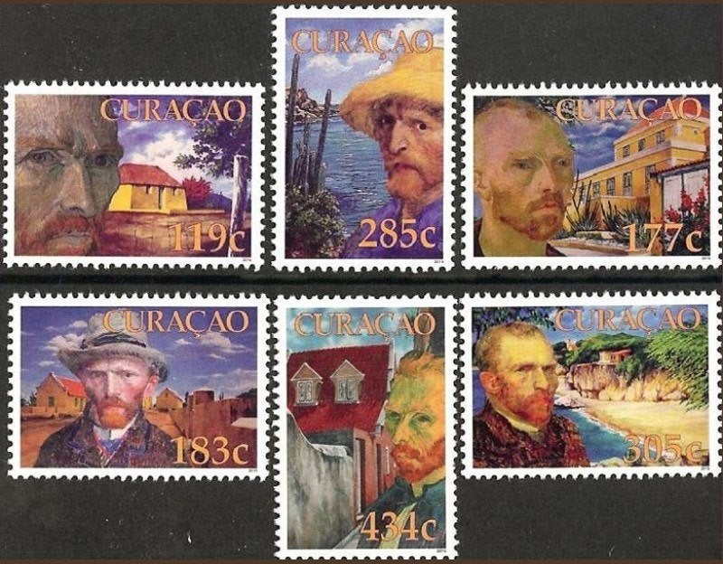 Curacao 287/92 postfris Vincent van Gogh 2015, Postzegels en Munten, Postzegels | Nederlandse Antillen en Aruba, Ophalen of Verzenden