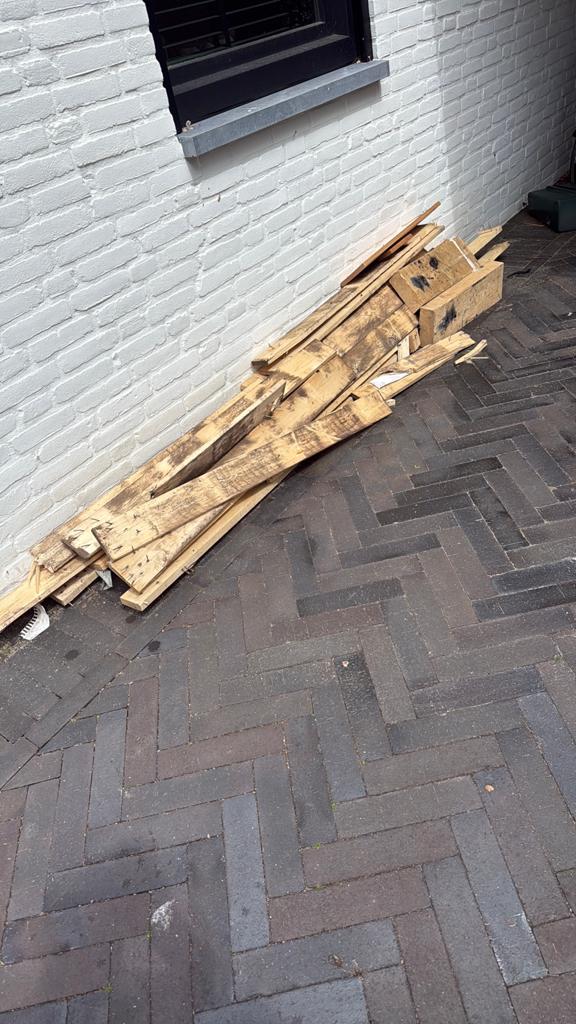 Houten pallets om op te stoken (stookhout), Tuin en Terras, Haardhout, Minder dan 3 m³, Ophalen of Verzenden