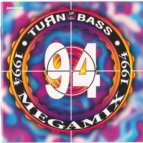 MIX C.D. (1994) Turn Up the Bass - Megamix 1994, Gebruikt, Inclusief doosje, Ophalen of Verzenden, Techno