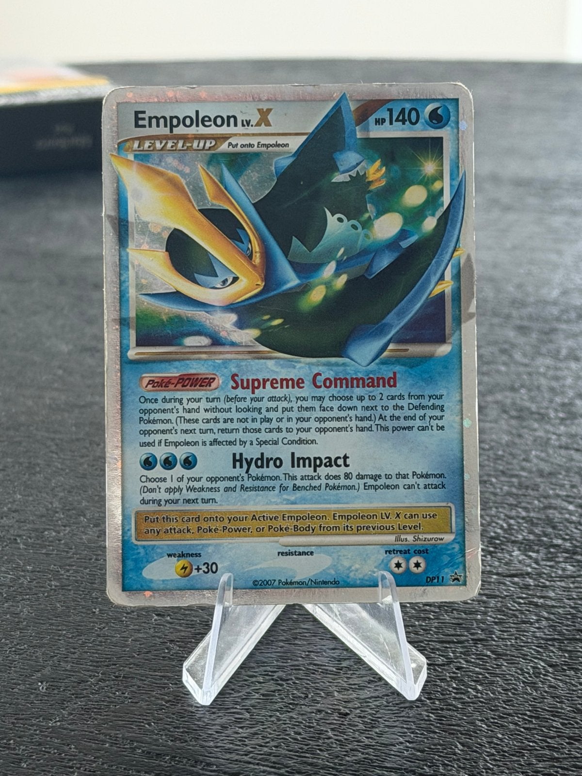 Empoleon LV.X Pokémon Kaart - Platinum Base Set, Ophalen of Verzenden, Zo goed als nieuw, Losse kaart