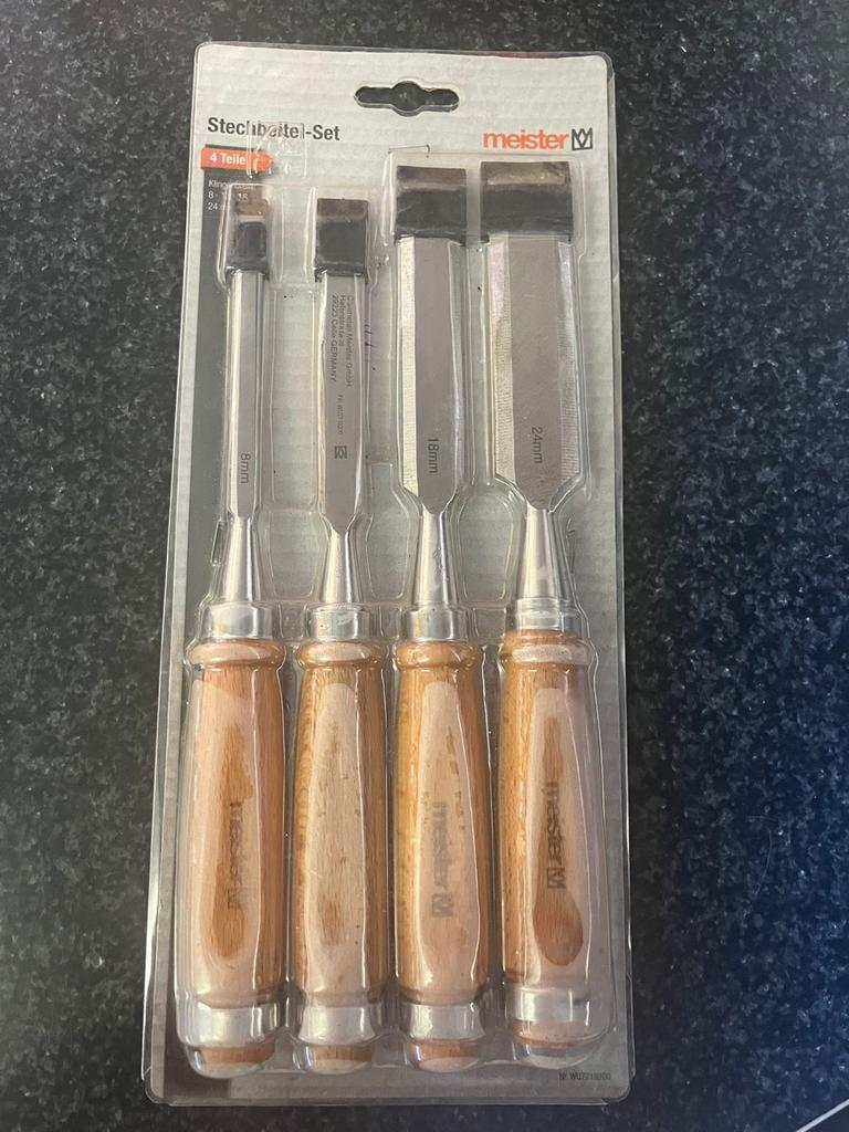 Meister Steekbeitel-Set 4 Delen (8, 12, 18, 24mm), Ophalen of Verzenden, Nieuw