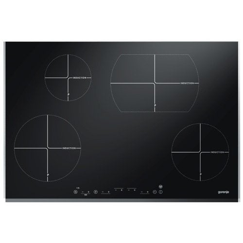 Geronje Inductie Kookplaat 75x49 cm - Zwart, Ophalen, Gebruikt, 4 kookzones, Energieklasse A of zuiniger
