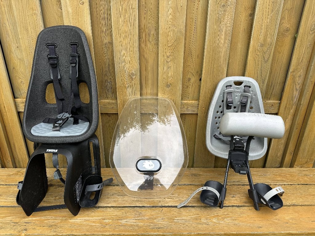 Yepp kinderzitjes: Mini Silver met windscherm + Nexxt Maxi, Fietsen en Brommers, Fietsaccessoires | Fietsstoeltjes, Ophalen, Achterzitje