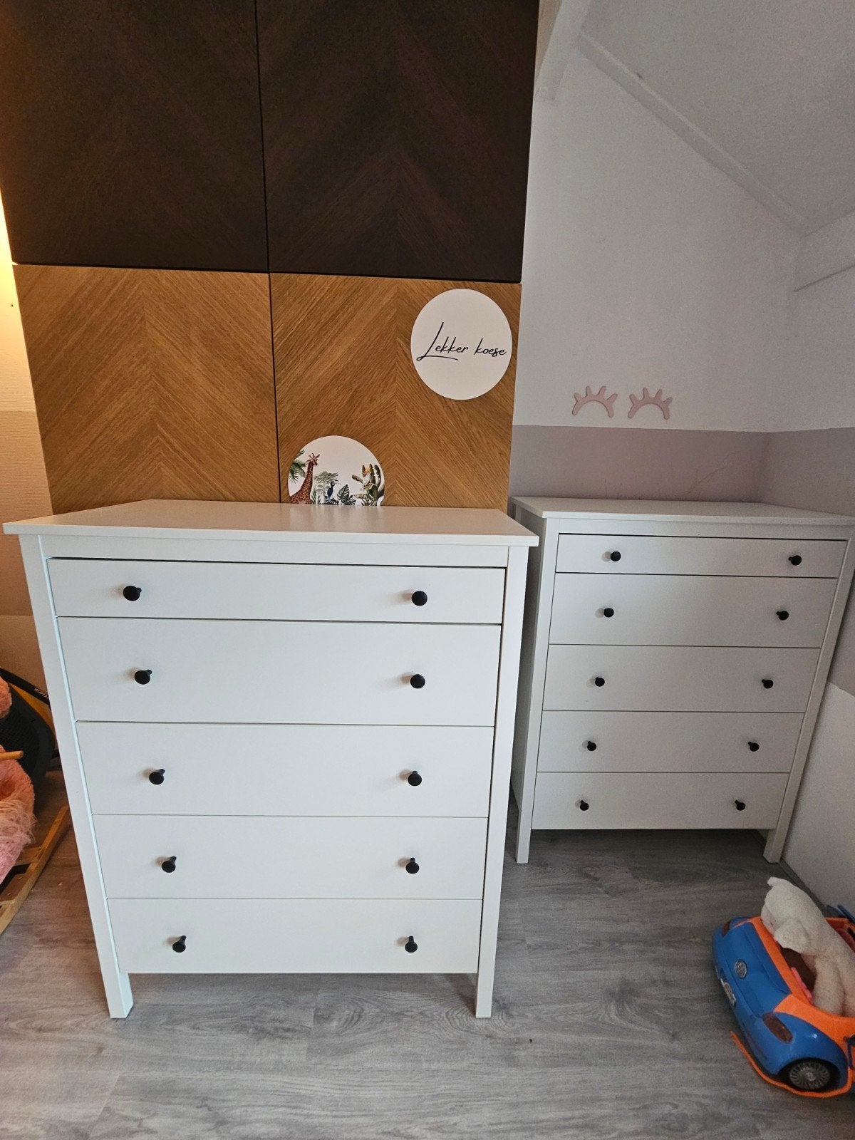 2x IKEA KOPPANG ladekast - Wit, 5 laden, prima staat, Ophalen, 5 laden of meer, 100 tot 150 cm, 50 tot 100 cm