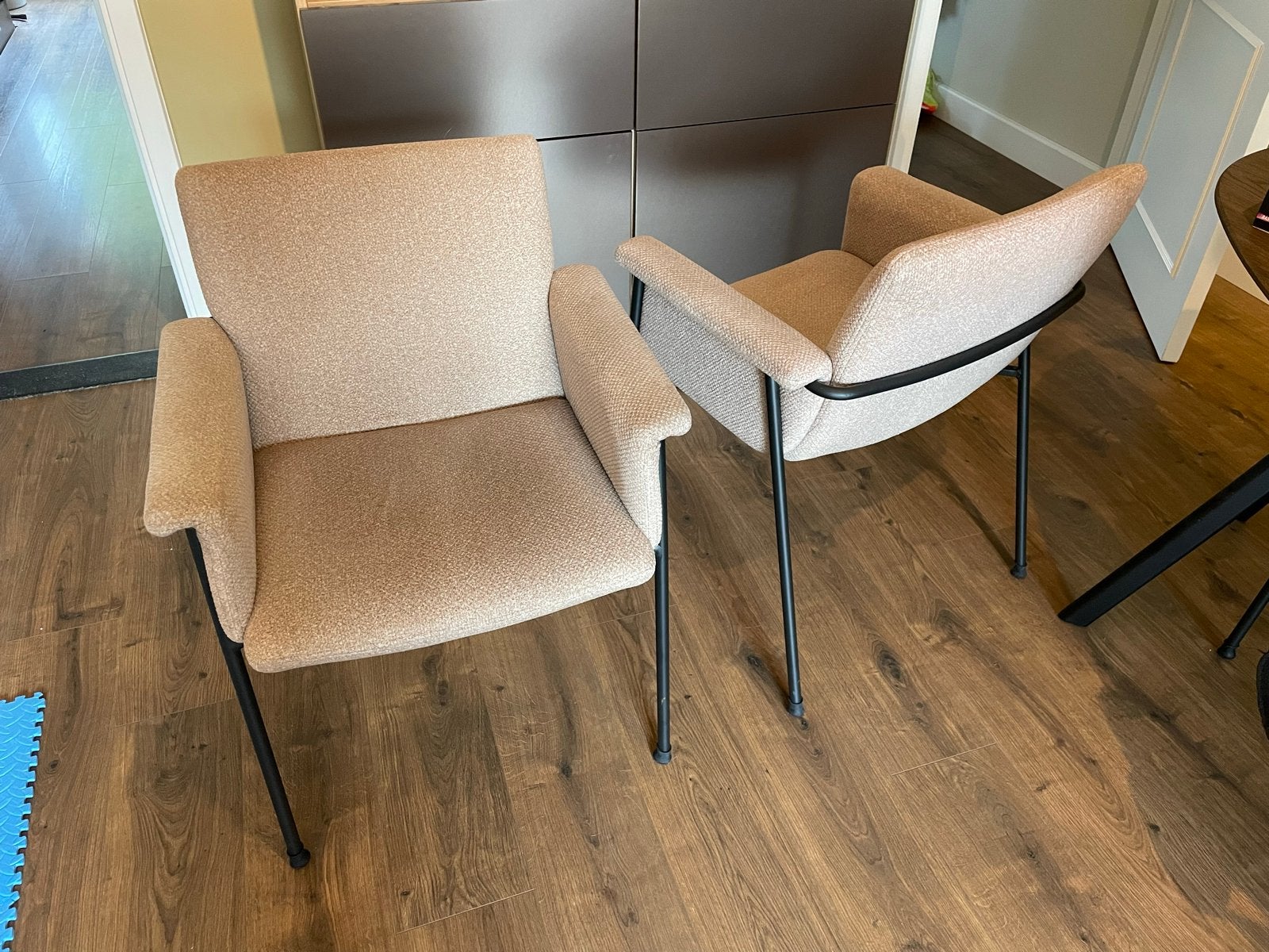 6 STUKS Eetkamerstoelen, Kwantum, Ophalen, Gebruikt, Overige kleuren, Stof