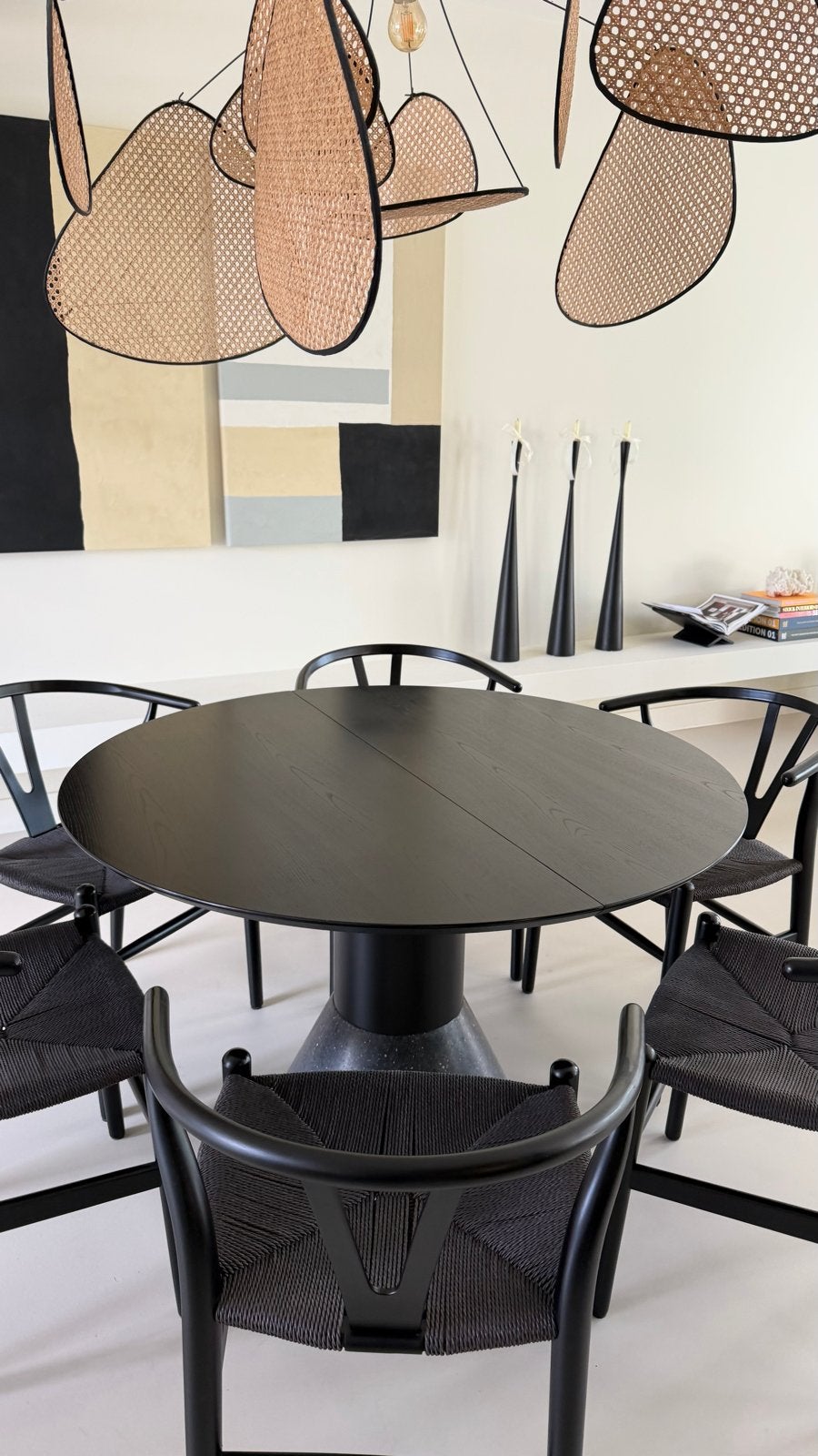 Arco Balance uitschuifbare eettafel dia.120cm, Huis en Inrichting, Tafels | Eettafels, Ophalen, Gebruikt, 100 tot 150 cm, 150 tot 200 cm