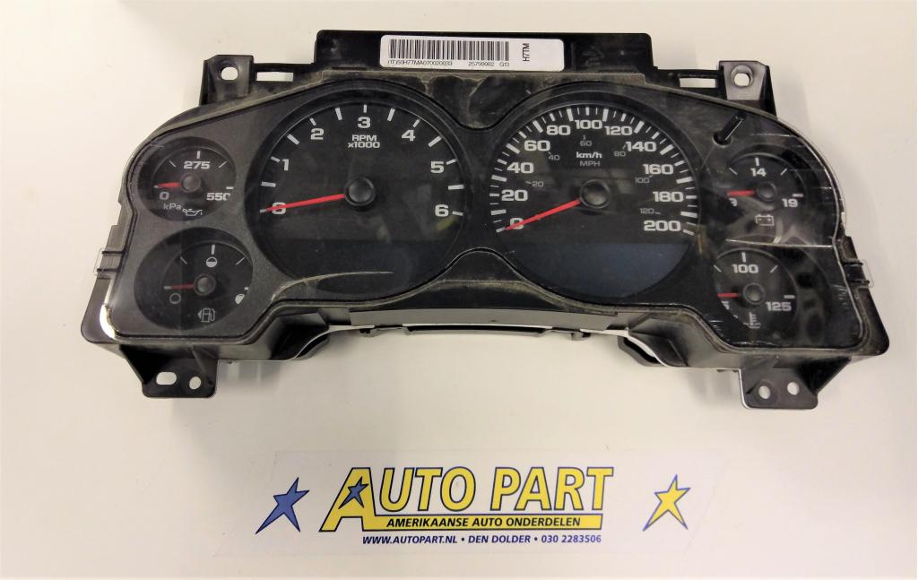 Chevrolet Silverado Dashboard klok 2007-2012, Gebruikt, Info@gm.com, Chevrolet, Ophalen of Verzenden