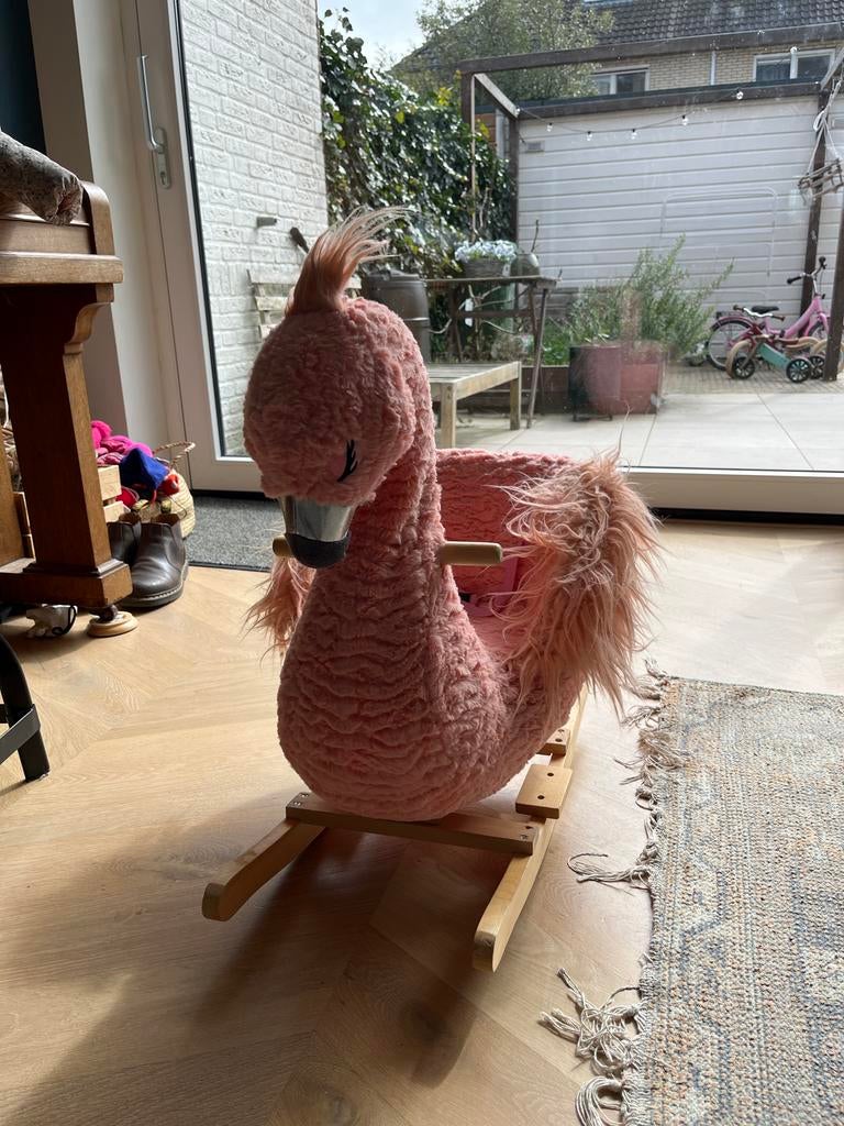 Roze Flamingo Schommelpaard, Kinderen en Baby's, Speelgoed | Overig, Ophalen, Gebruikt, Jongen of Meisje