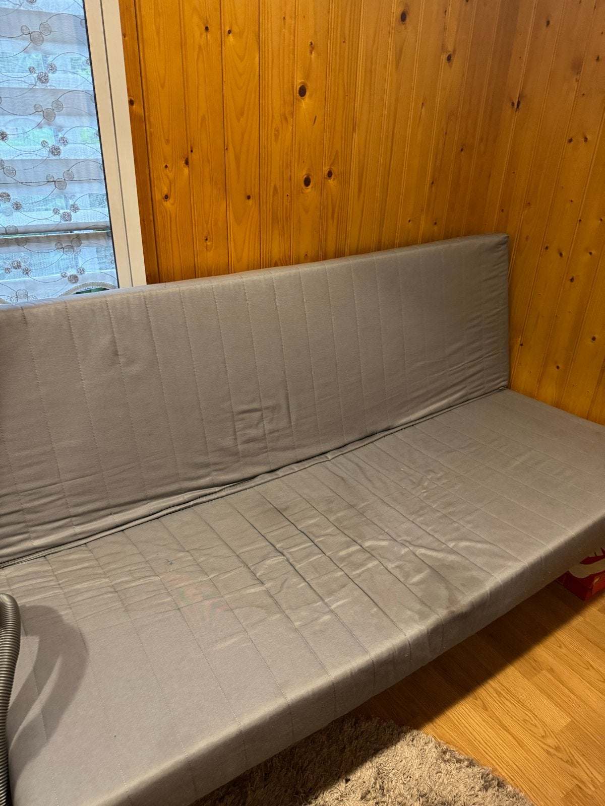 Grijze slaapbank - Comfortabel en Praktisch, Gebruikt, Tweepersoons, Grijs, 140 cm
