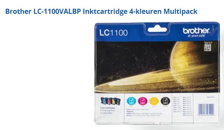 Brother LC-1100VALBP Inktcartridge 4-kleuren Multipack, Ophalen of Verzenden, Nieuw, Cartridge, Brother