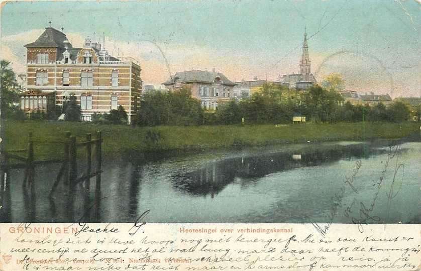 300-051-005 Groningen Heresingel over verbindingskanaal, Verzenden, Voor 1920, Groningen