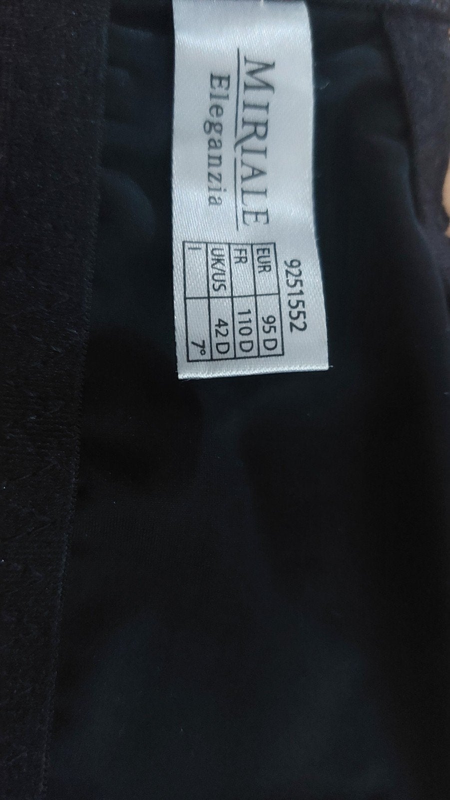Te koop miriale beha cup 95 c, Ophalen of Verzenden, Zwart, BH