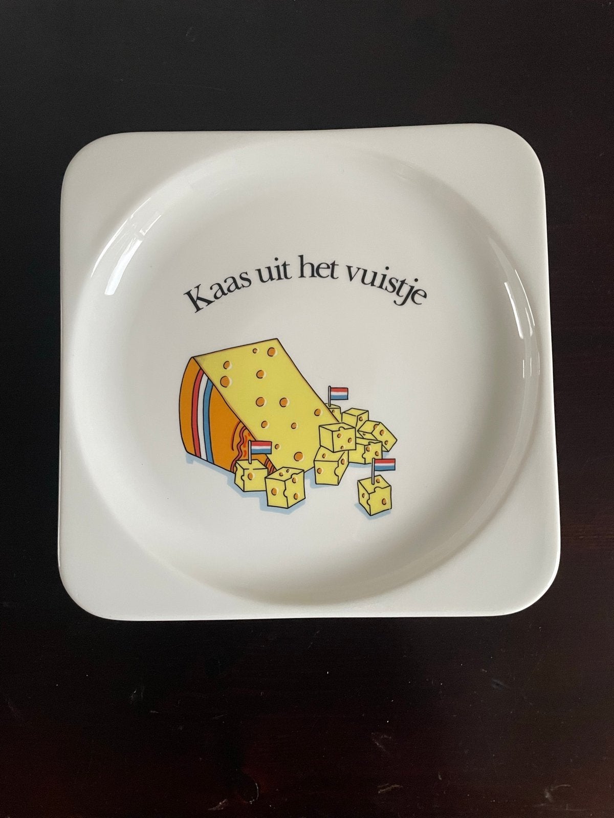 Kaas uit het vuistje bordje, Gebruikt, Overige merken, Keramiek, Ophalen of Verzenden