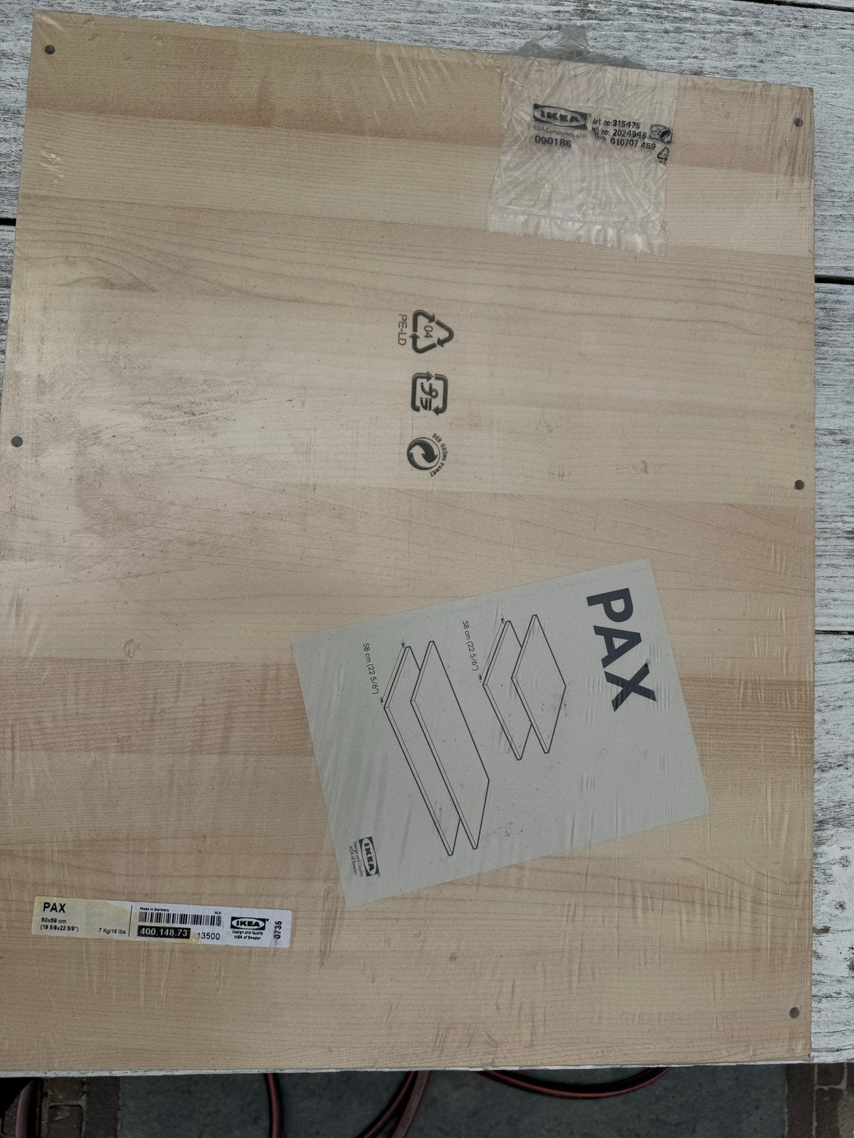 IKEA Komplement PAX plank 50x58 cm - Ongeopend, Ophalen, Met plank(en), Nieuw, 50 tot 100 cm