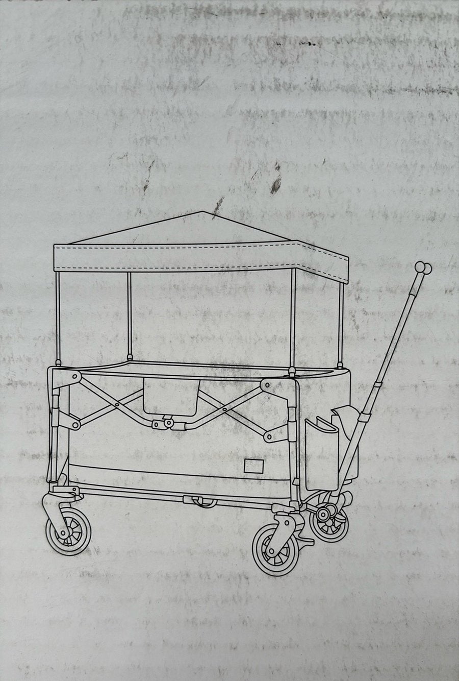 Bolderkar met dakje LG 1326 NIEUW opvouwbaar, Ophalen of Verzenden, Opvouwbaar, Nieuw