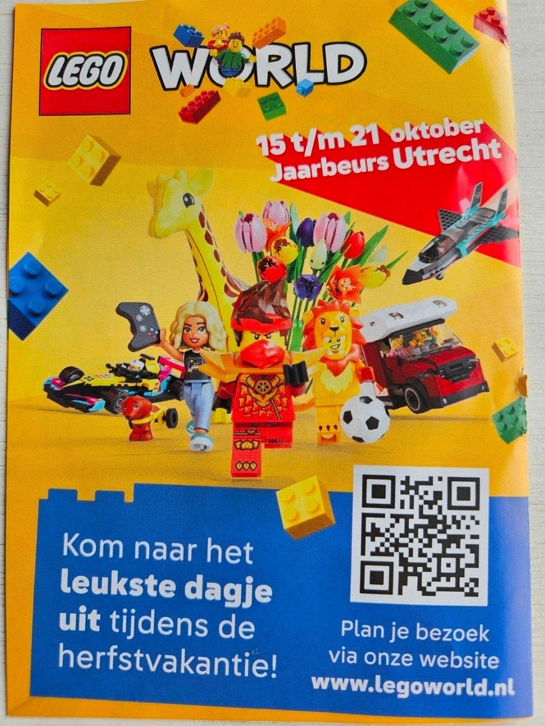 25% korting op LEGO WORLD Utrecht kaartjes in herfstvakantie, Tickets en Kaartjes, Drie personen of meer, Kortingsbon, Overige typen