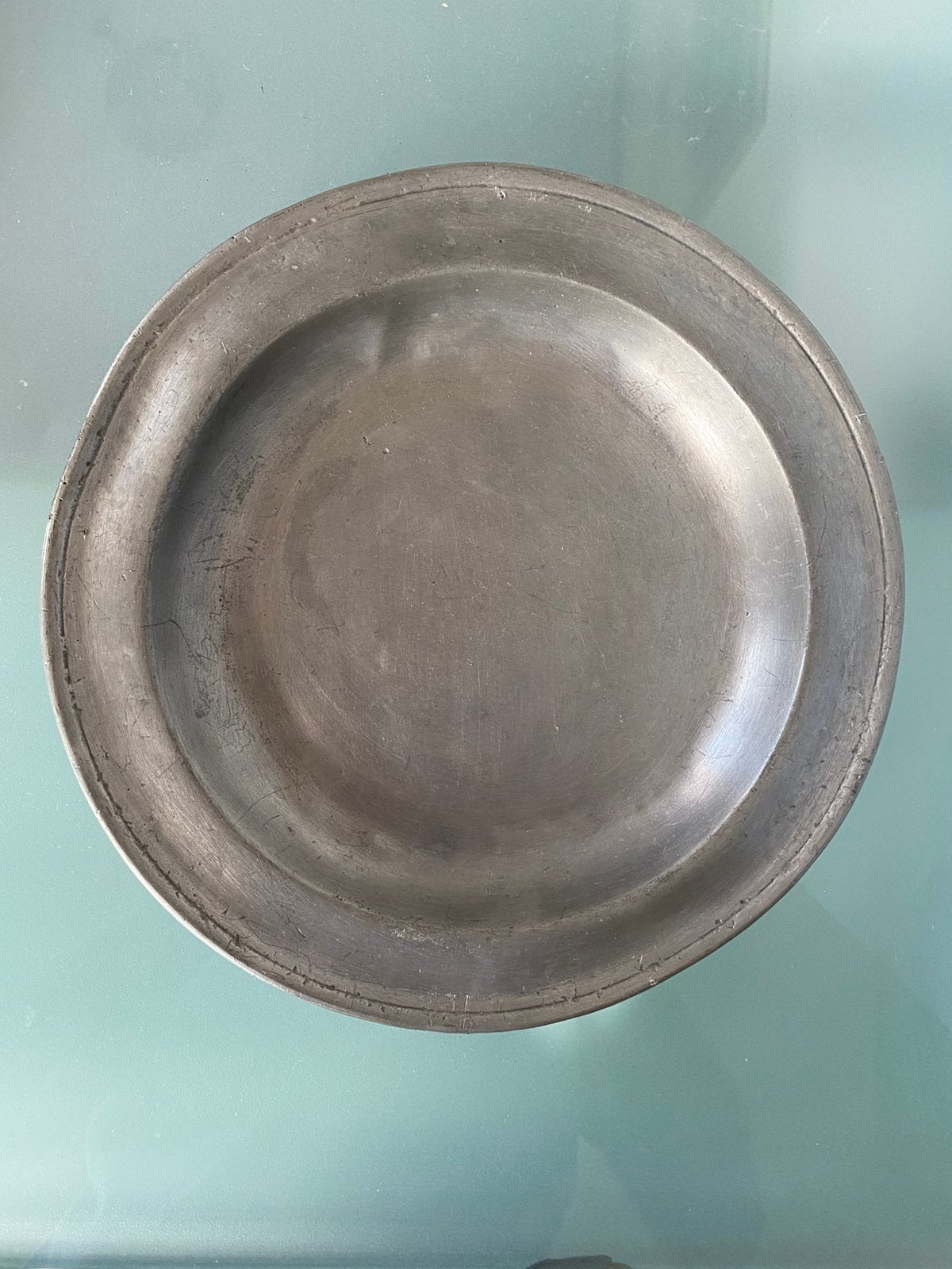 ANTIEK 18e EEUWS TINNEN BORD (diam. 25cm), Antiek en Kunst, Ophalen of Verzenden