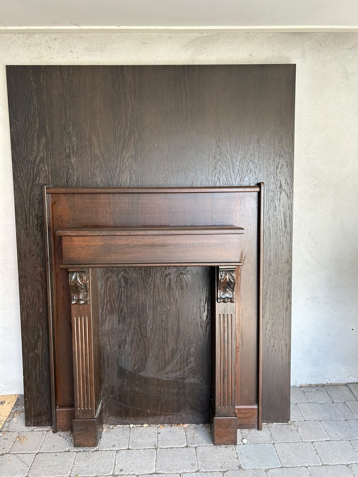 Handgemaakte houten schouw - Klassieke open haard ombouw, Ophalen