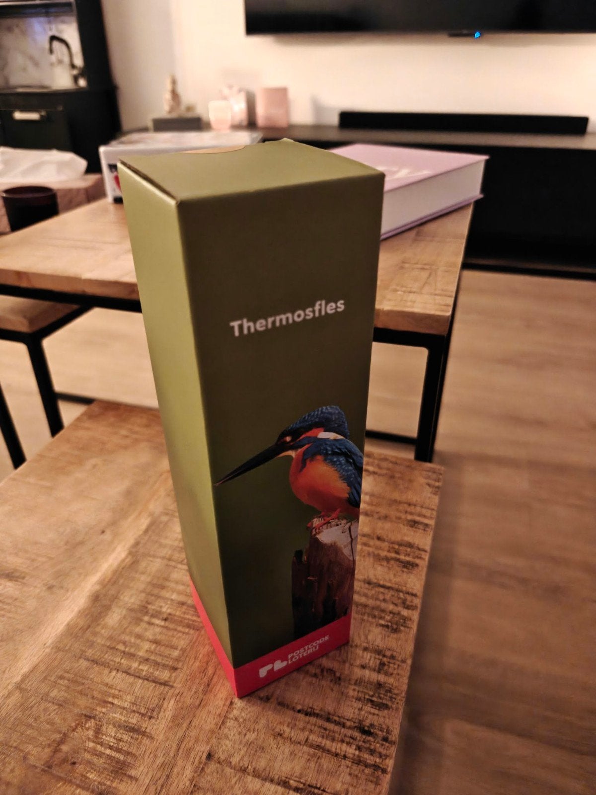 Nieuwe thermosfles met ijsvogel design, Ophalen of Verzenden, Nieuw