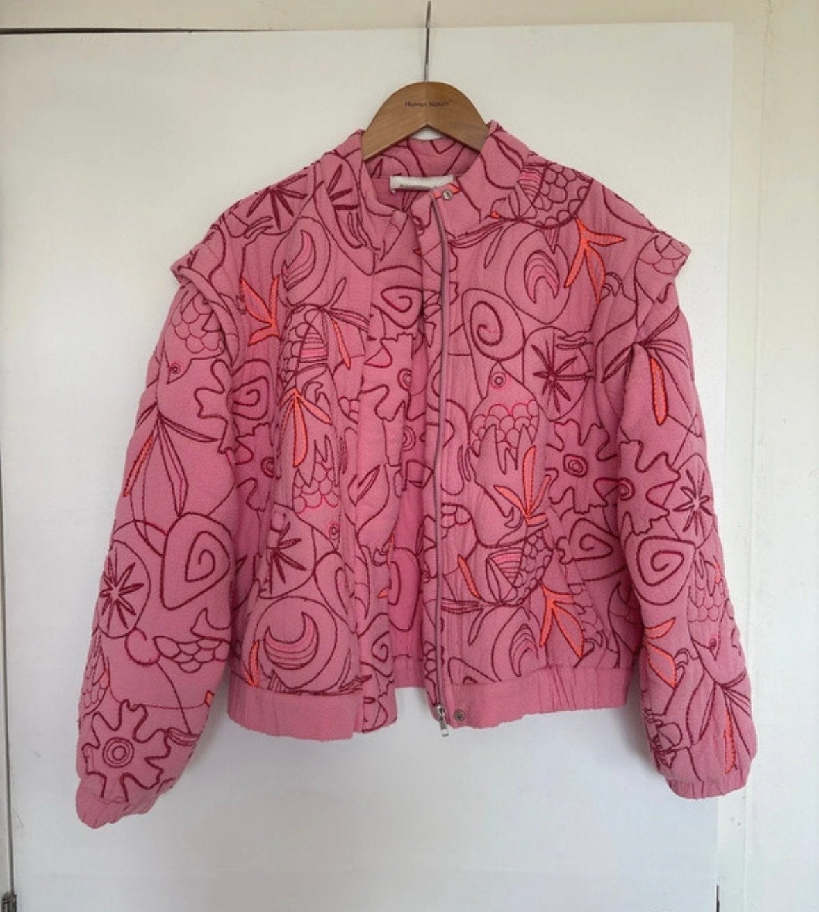 POM Amsterdam Jasje met Borduurwerk, Ophalen, Zo goed als nieuw, Maat 36 (S), Roze