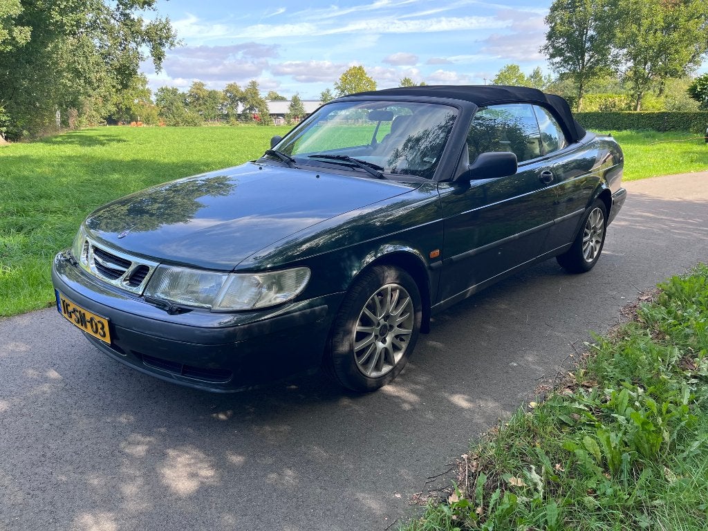 Saab 9-3 2.0i Cabrio Automaat Groen, Auto's, 730 kg, Beige, 4 cilinders, Cabriolet