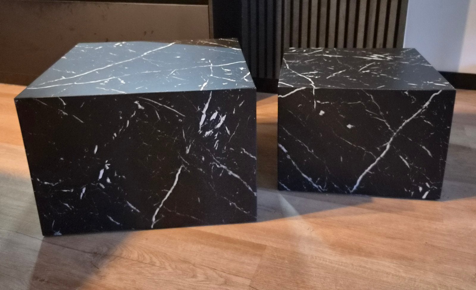 Salontafels marmerlook, Ophalen, Zo goed als nieuw, 50 tot 100 cm, 50 tot 75 cm