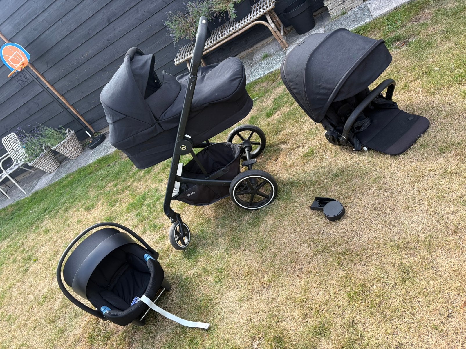 cybex balios s lux 3 in 1 reiswieg, kinderwagen en maxicosi, Gebruikt, Combiwagen, Verstelbare duwstang, Ophalen