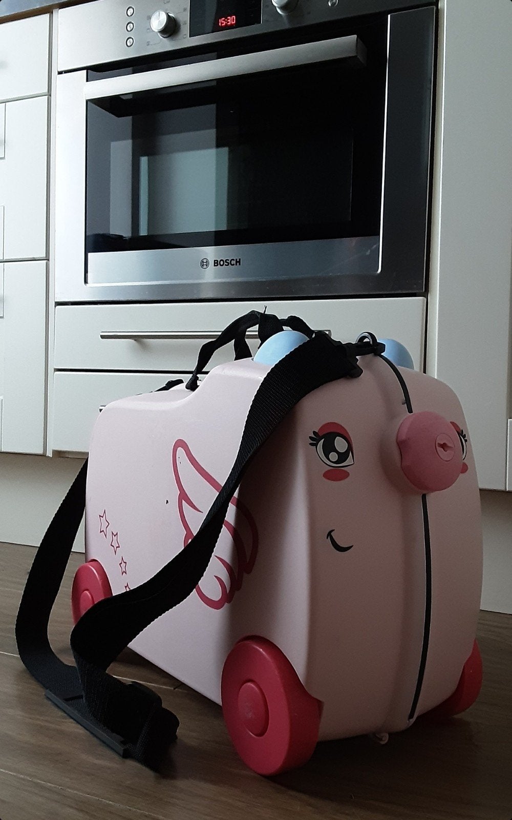 TopMove koffer Kinderkoffer varken biggetje zitkoffer, Ophalen of Verzenden, Zo goed als nieuw, Hard kunststof