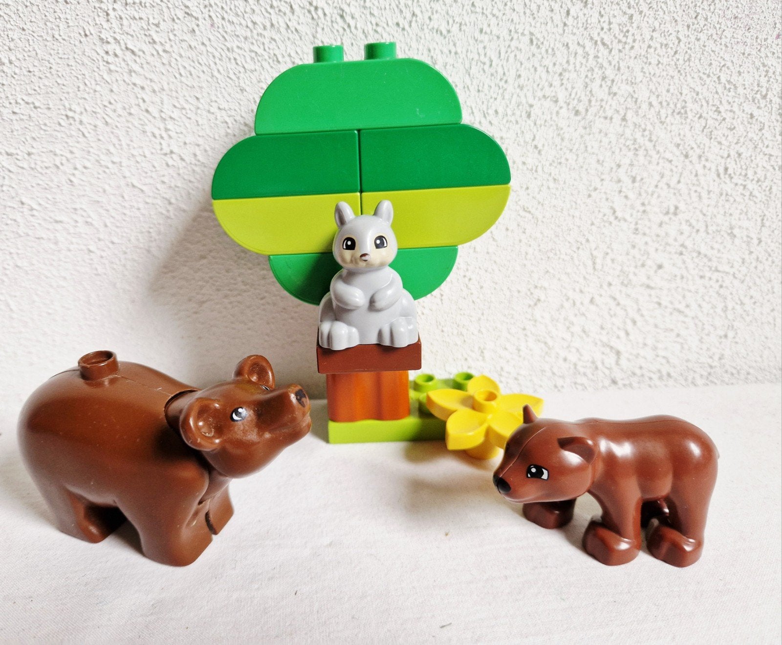 Duplo bosdieren dieren bruine beer + eekhoorn, Ophalen of Verzenden, Gebruikt, Duplo