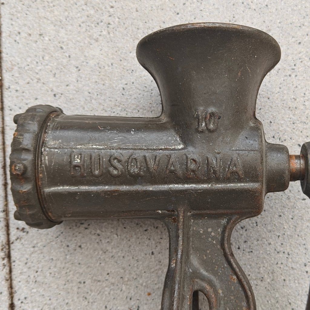 Vleesmolen (Zweeds; Husqvarna Reliance No. 10), Antiek en Kunst, Ophalen