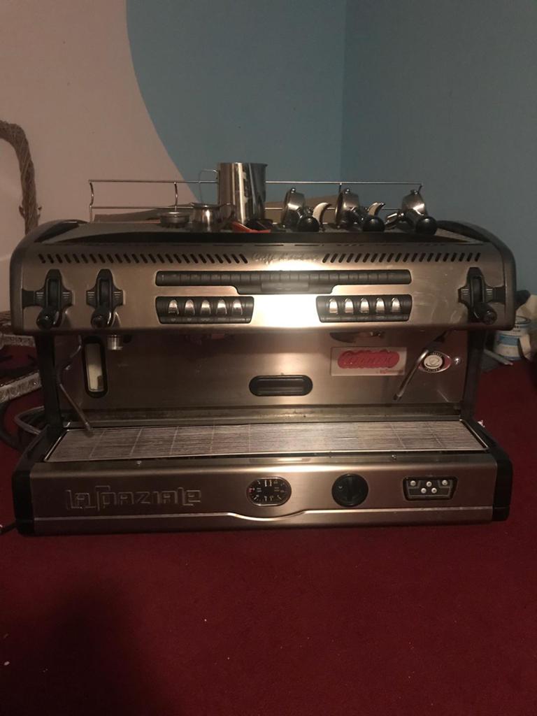 La Spazaliale S5 dubbele zetgroep perilex, Witgoed en Apparatuur, Koffiezetapparaten, Gebruikt, Espresso apparaat, 10 kopjes of meer
