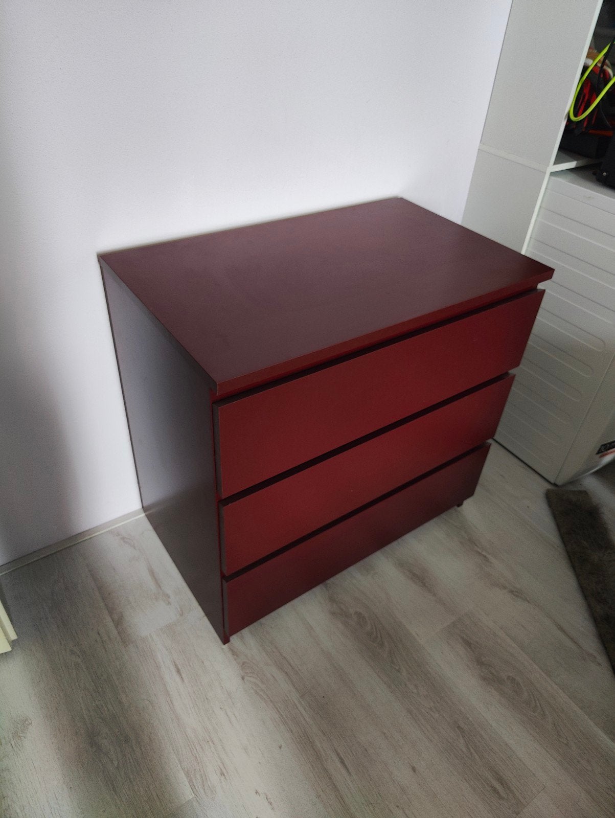 IKEA Ladekast Rood - 3 Laden - 80,5x48,5x77,5 cm, Ophalen, Gebruikt, 50 tot 100 cm, 3 of 4 laden