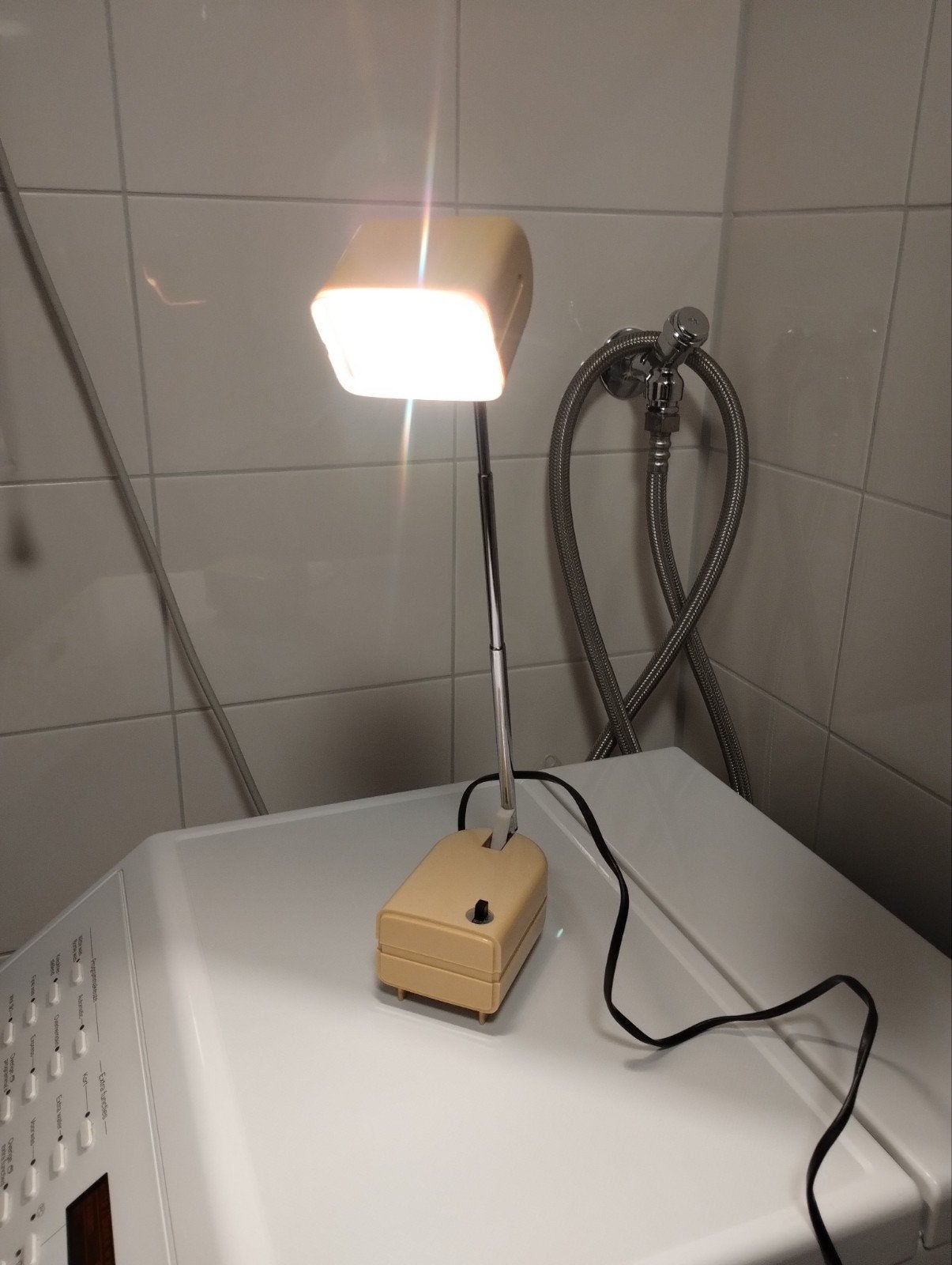 Vintage retro space age antenne wand-, bureau- bedlampje, Ophalen of Verzenden