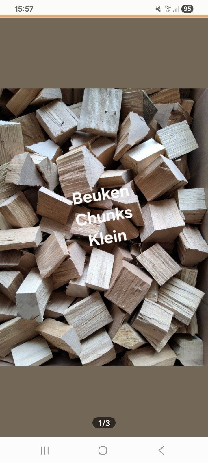 Te Koop....Beuken Rookhout....zonder schors, Tuin en Terras, 6 m³ of meer, Ophalen of Verzenden, Beukenhout, Blokken