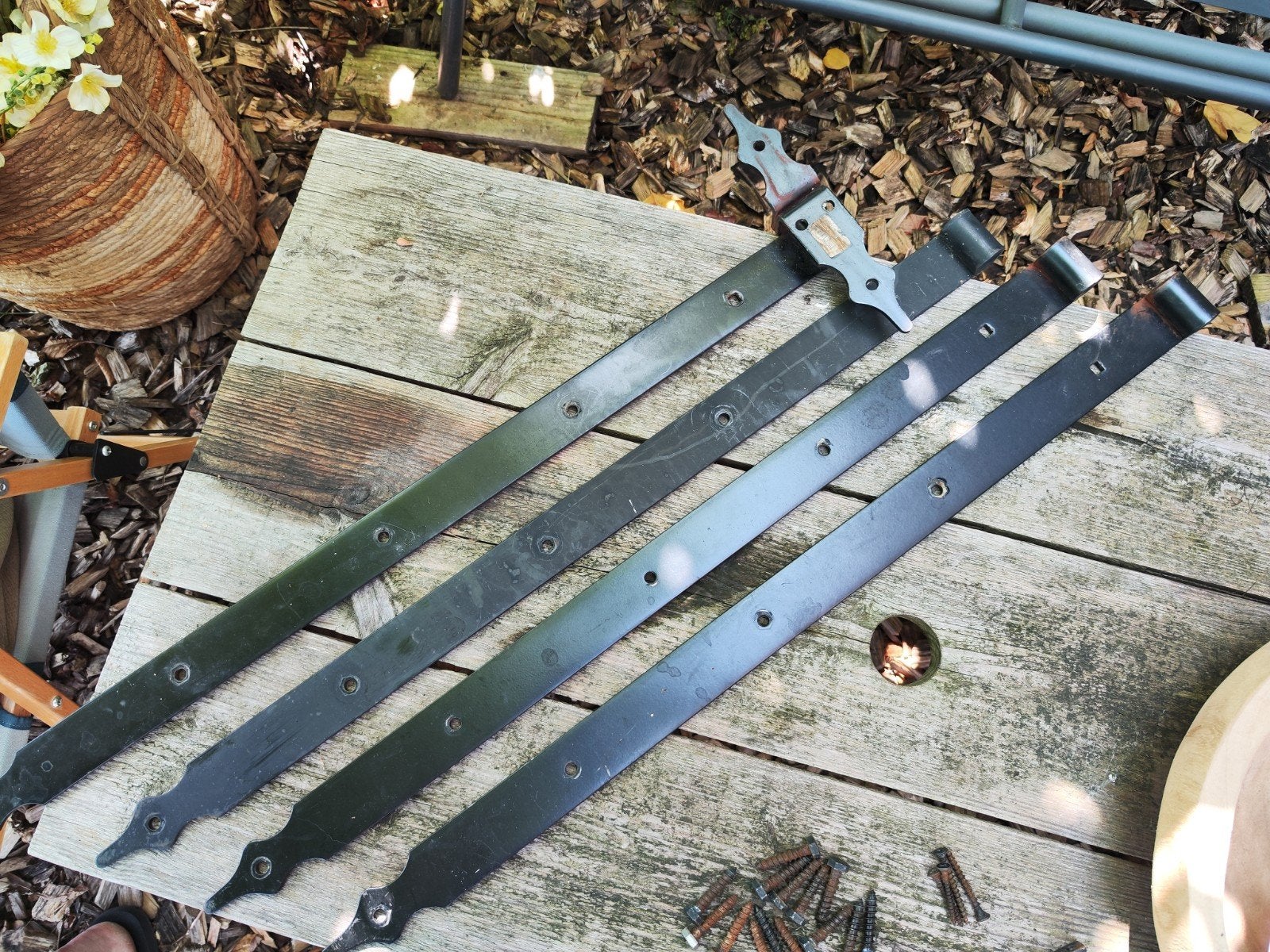 Hangwerk tuinhek/deur, Ophalen