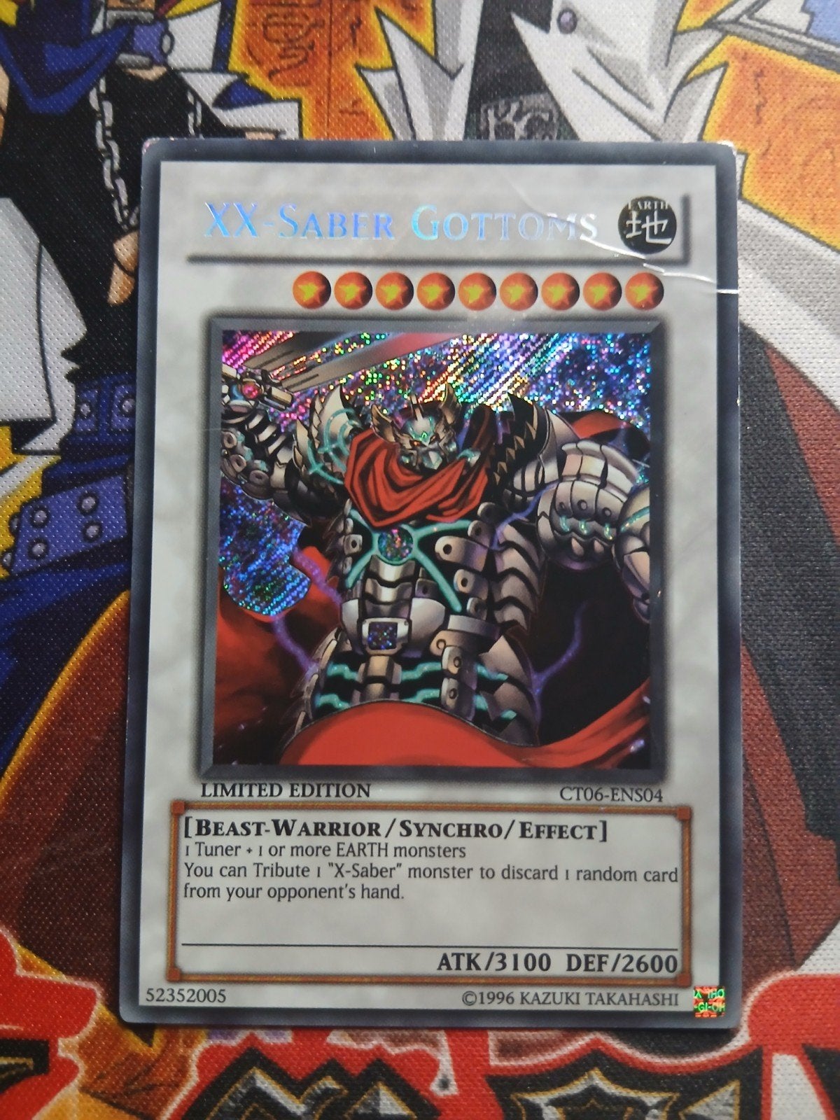 XX-Saber Gottoms - Secret Rare CT06 Collectors Tin Promo YGO, Ophalen of Verzenden, Gebruikt, Foil