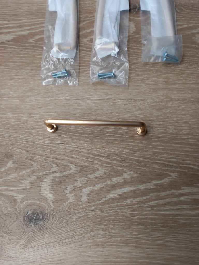 Meubelgrepen goudkleurig - boorgat 128mm - 4 stuks, Ophalen of Verzenden, Nieuw, Overige materialen, Overige typen