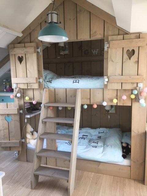 Mooi boomhutbed, Kinderen en Baby's, Kinderkamer | Stapelbedden en Hoogslapers, Ophalen, Zo goed als nieuw, Hoogslaper