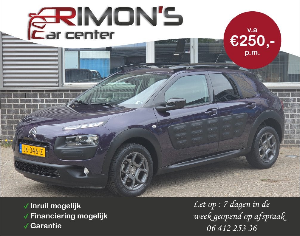 Citroen C4 Cactus 1.2 PureTech Shine Automaat Camera Dealer, 82 pk, 23 km/l, Origineel Nederlands, Bedrijf