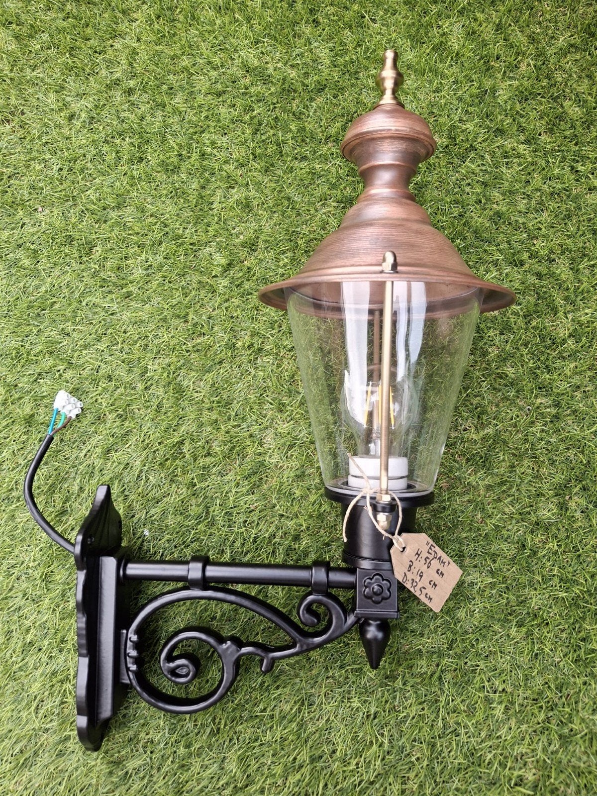 Gerestaureerde wandlamp KS met koperen kap, Ophalen, Minder dan 50 watt, Wandlamp, Nieuw