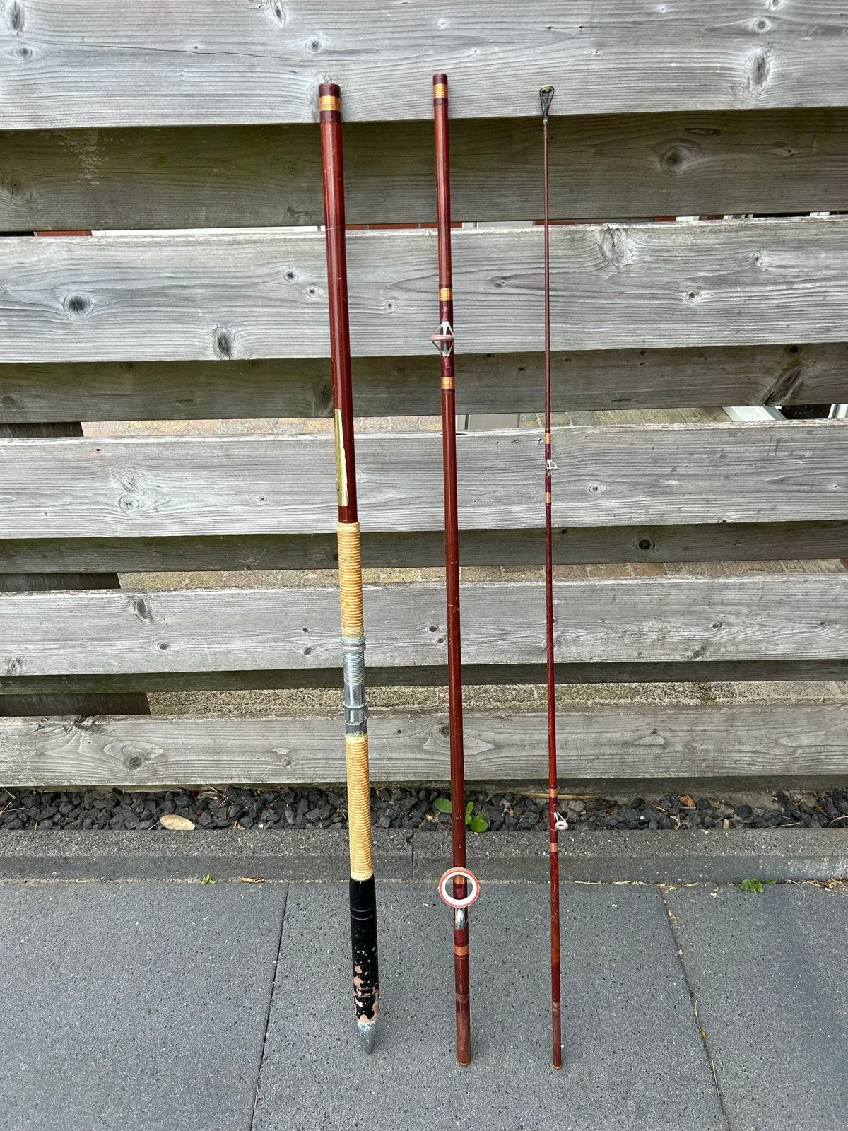 Holglas zeehengel 3.30 mtr - Vintage Werphengel, Watersport en Boten, Hengelsport | Algemeen, Ophalen, Gebruikt, Werphengel