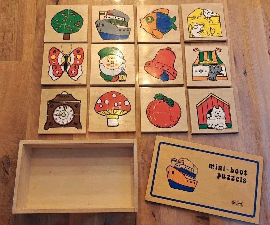 Rolf Mini-boot Puzzels - Houten Legpuzzels voor Kinderen, 2 tot 4 jaar, Gebruikt, 10 tot 50 stukjes, Ophalen of Verzenden