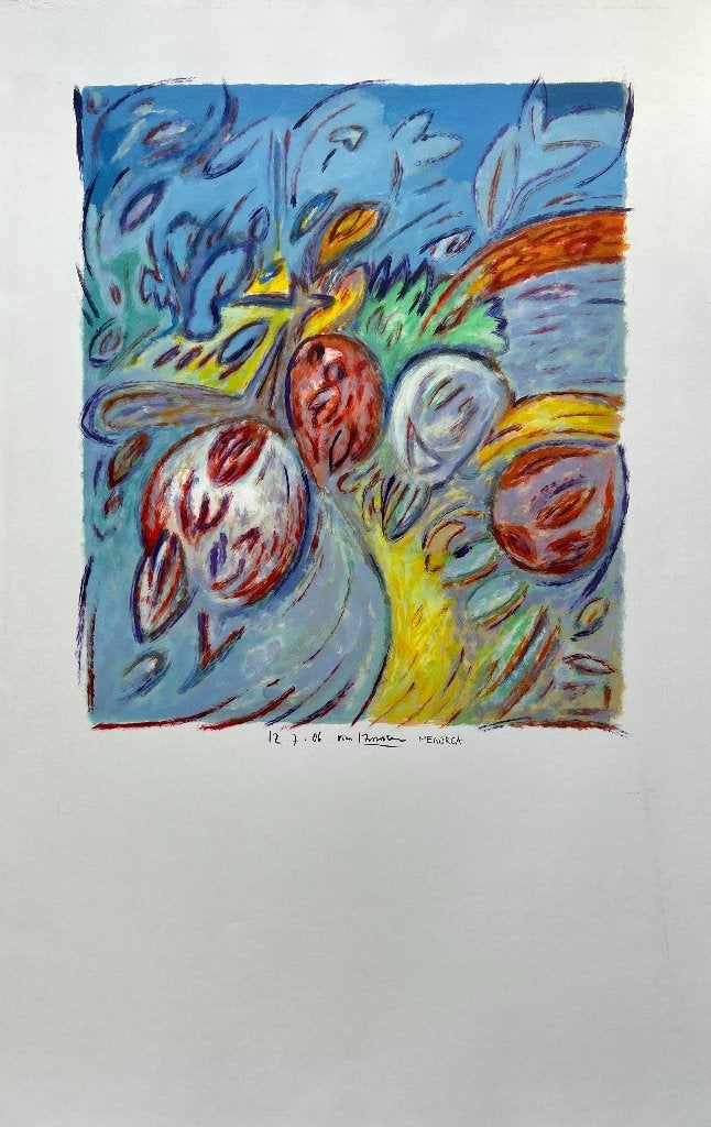 Acryl op papier Frans van Straalen Origineel werk, Antiek en Kunst, Kunst | Schilderijen | Abstract, Verzenden
