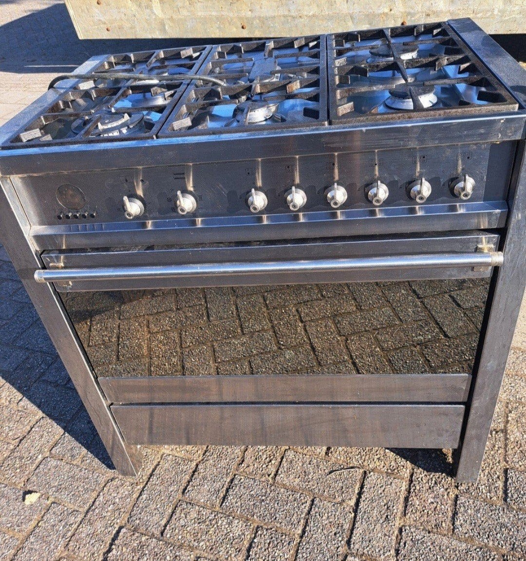 Smeg Fornuis met Gas Kookplaat en Oven - Gebruikt, Ophalen of Verzenden, Gebruikt, Vrijstaand