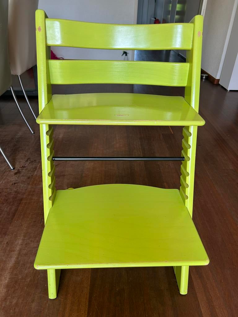 Stokke Tripp Trapp meegroeistoel - Limonade Groen, Kinderen en Baby's, Ophalen, Gebruikt, Meegroeistoel, Aanschuifbaar
