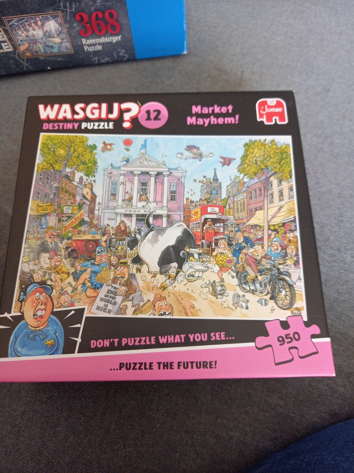 Wasgij Destiny 12: Chaos op de Markt (950 stukjes), Ophalen, 500 t/m 1500 stukjes, Gebruikt, Legpuzzel